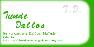 tunde dallos business card